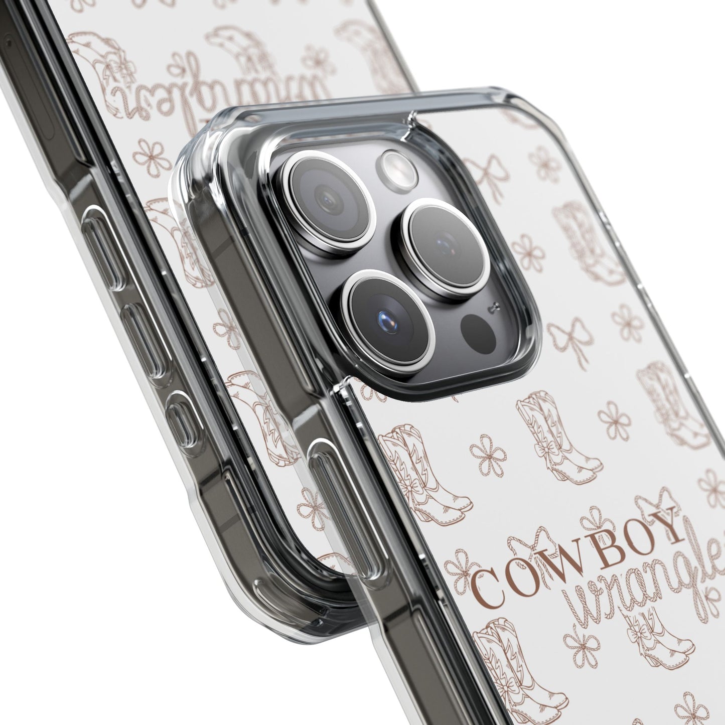 Magnetic Clear Cowboy Wrangler Phone Case