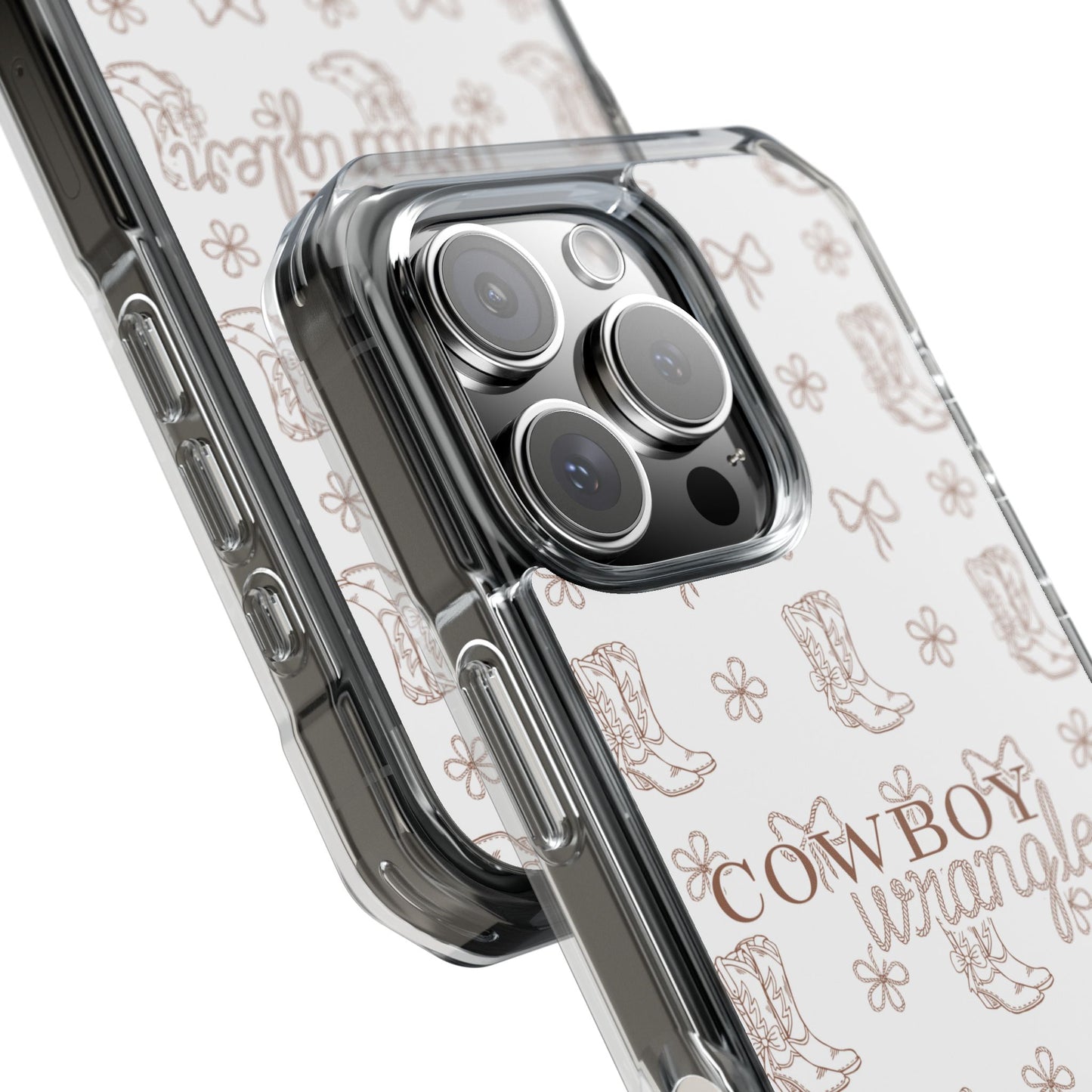 Magnetic Clear Cowboy Wrangler Phone Case