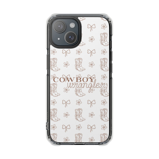 Magnetic Clear Cowboy Wrangler Phone Case