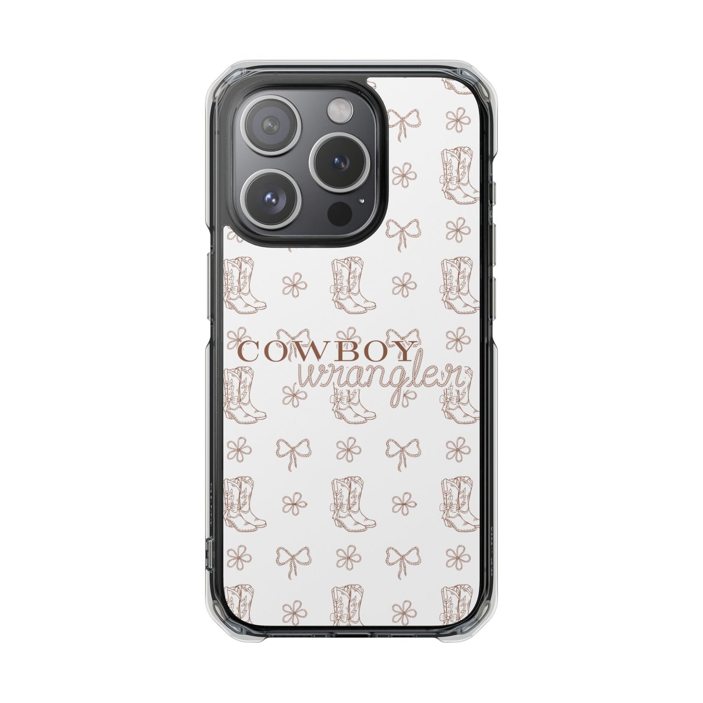 Magnetic Clear Cowboy Wrangler Phone Case